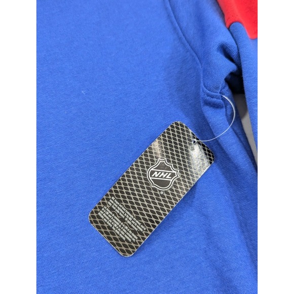 NWT Adult New York Rangers Jersey Style Sweatshirt Hoodie NHL Blue lace Up Med - Picture 5 of 9